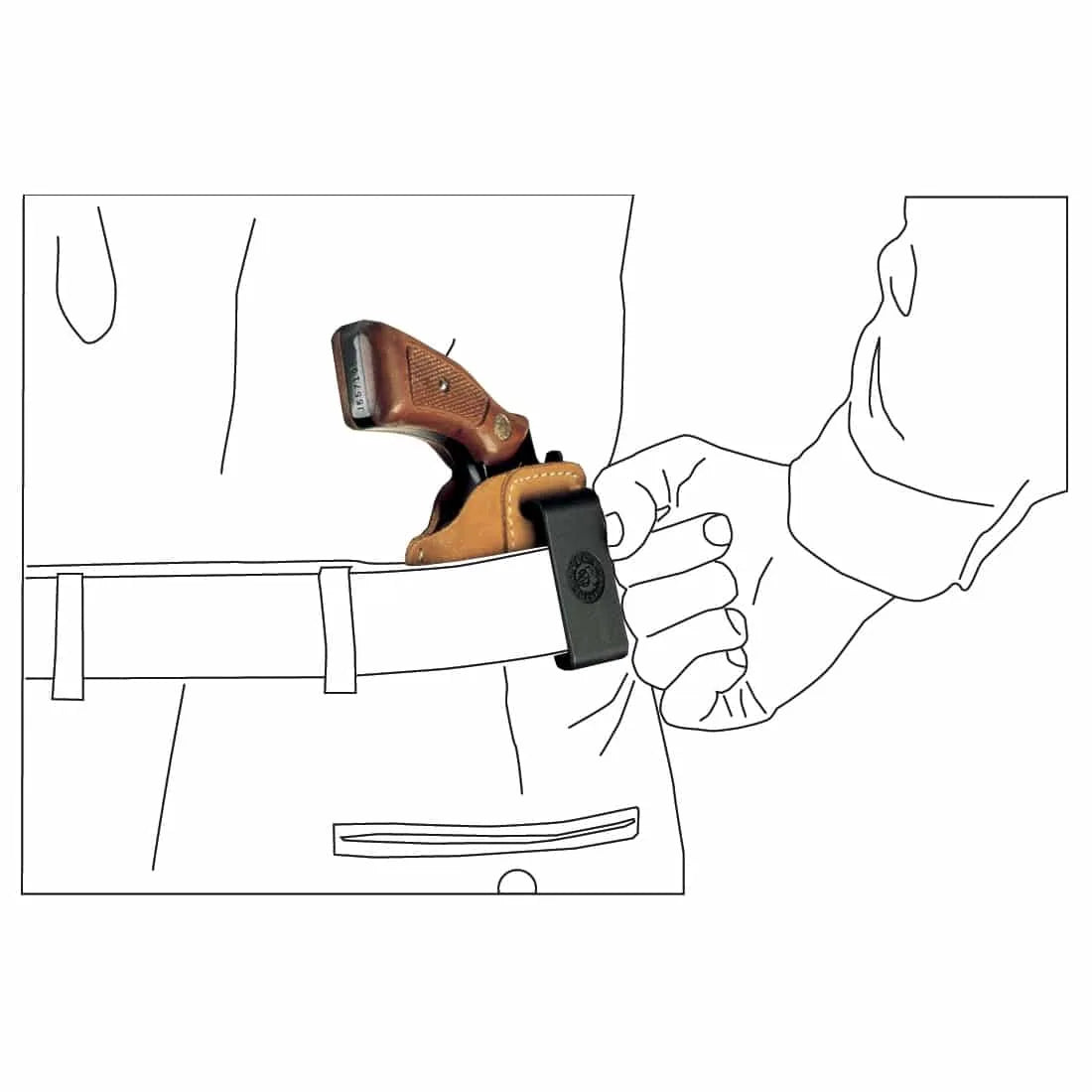 IB3 – INSIDE SUEDE BELT HOLSTER